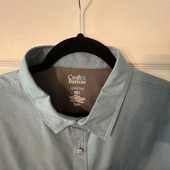 Croft & Barrow Men’s Quick Dry Button Up Short Sleeve Shirt - Picture 3 of 3
